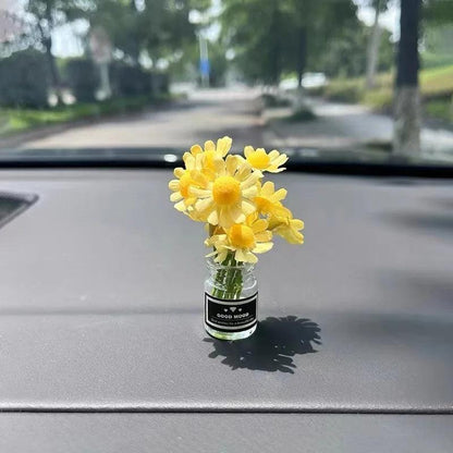 Sunflower Car Dashboard Decoration - Healing Fresh Flower Interior