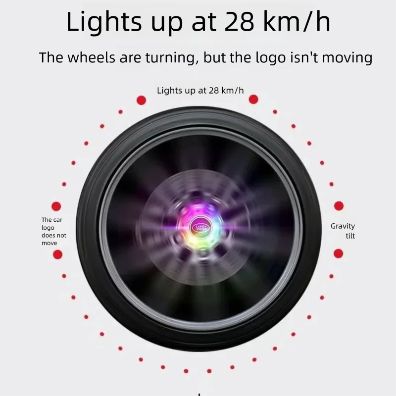 Land Rover LED Hub Light Wheel Caps
