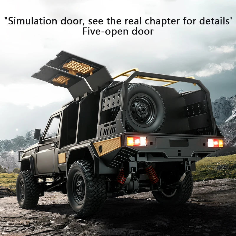 MN82 Series RC Pickup Truck – 4WD Off-Road Climbing Car - MN82 Red-1B