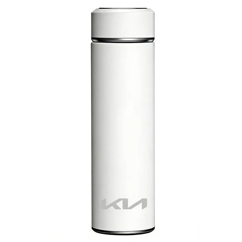 Kia Insulated Cup & Automatic Folding Umbrella - D-White