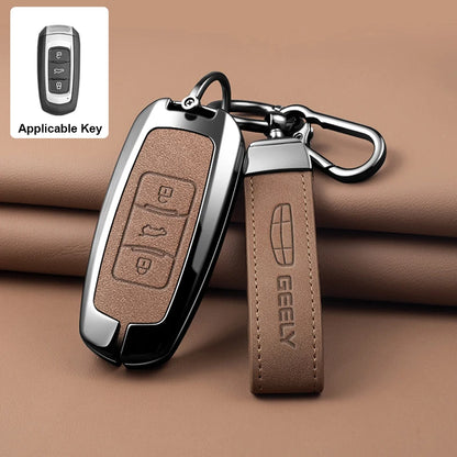 Alloy Remote Key Case for Geely Emgrand 7 EX7 GT GC9 GX3 Atlas GS