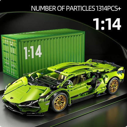 ToylinX Racing Car Building Blocks – Mechanical Puzzle Toy - Staic
