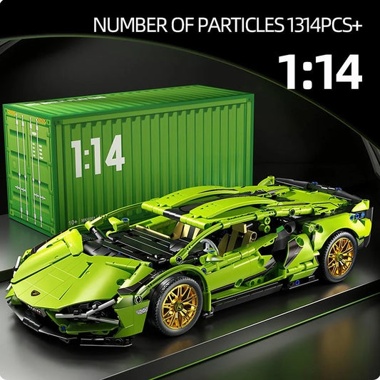 ToylinX Racing Car Building Blocks – Mechanical Puzzle Toy - Staic