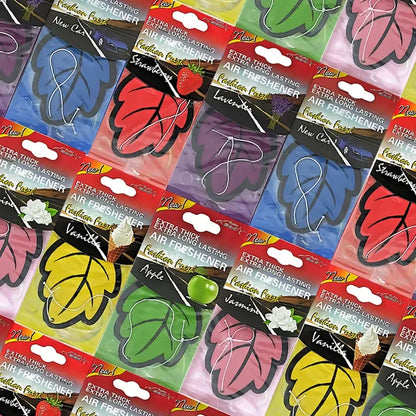 Leaf Shape Hanging Car Air Freshener - 3Pcs-Apple
