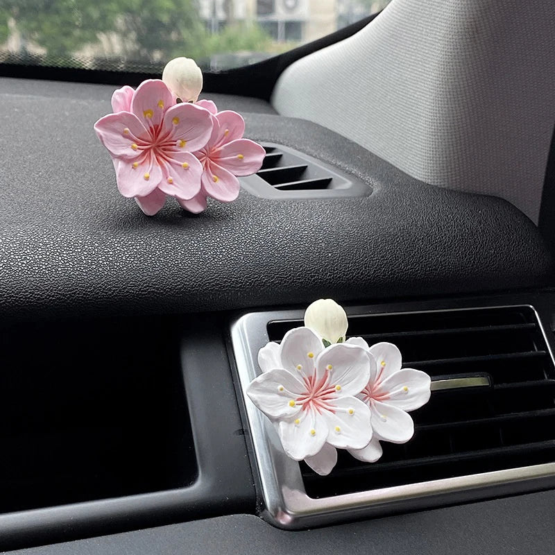 Flower Car Vent Air Freshener Clip – Peach Blossom Aroma Diffuser