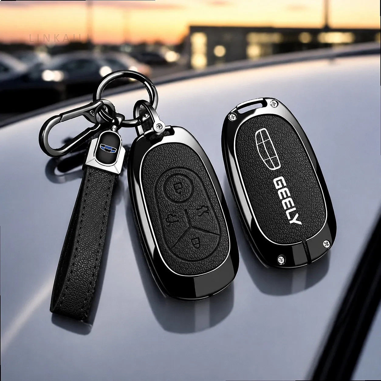 Geely EX2 Proton e.MAS 5 4-button metal key cover - shell style 1