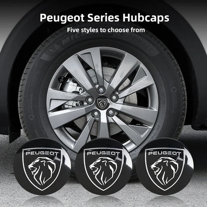 4Pcs Peugeot Wheel Center Hub Caps