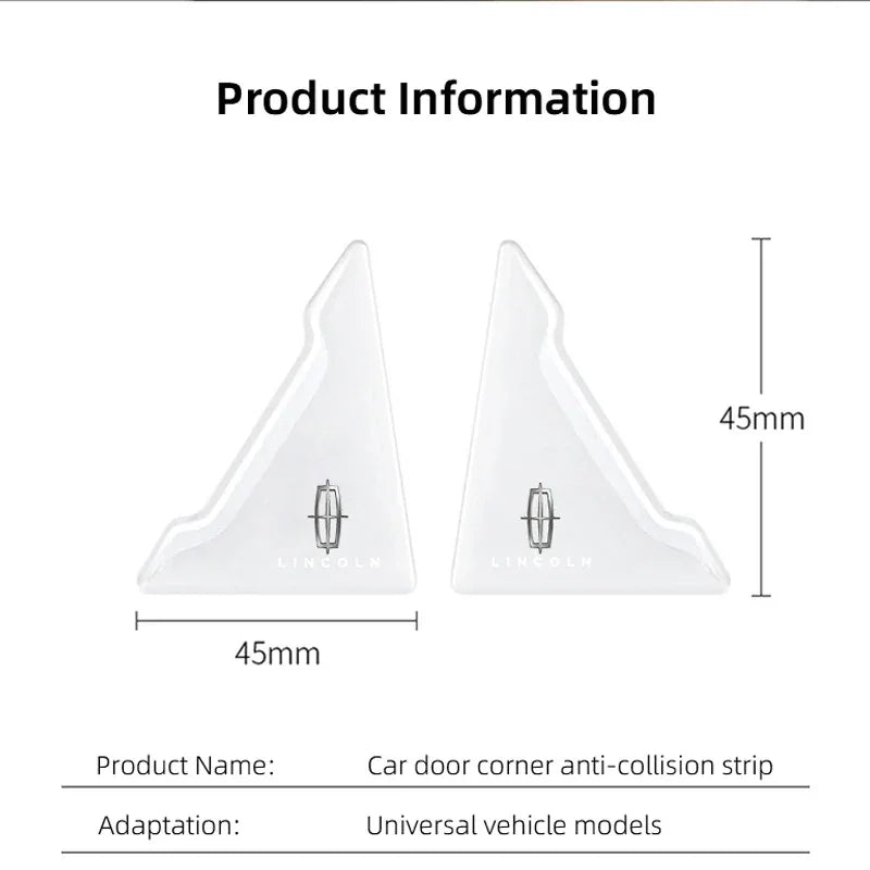 Protectores de esquina de puerta Lincoln, 4 unidades, anticolisión, protección contra arañazos