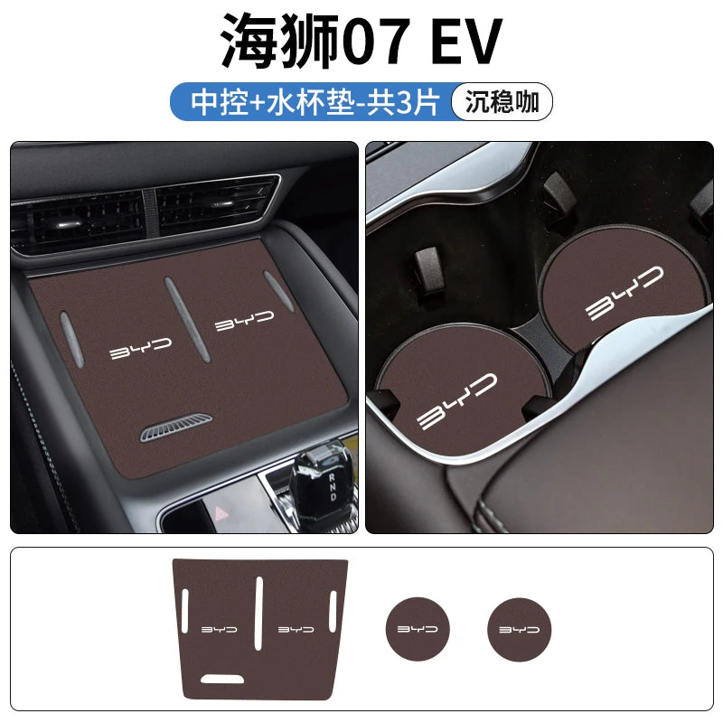 BYD SeaLion 07 EV Console Storage Organizer Cup Mat Door Liner Kit