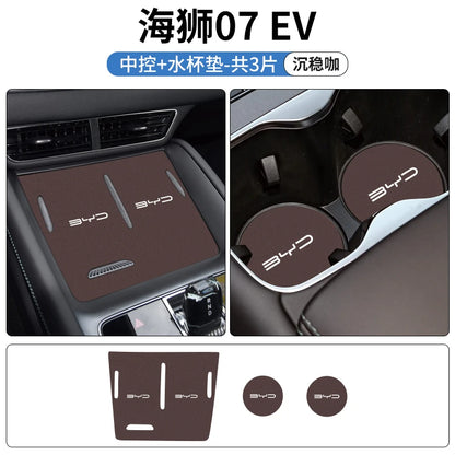 BYD SeaLion 07 EV Console Storage Organizer Cup Mat Door Liner Kit