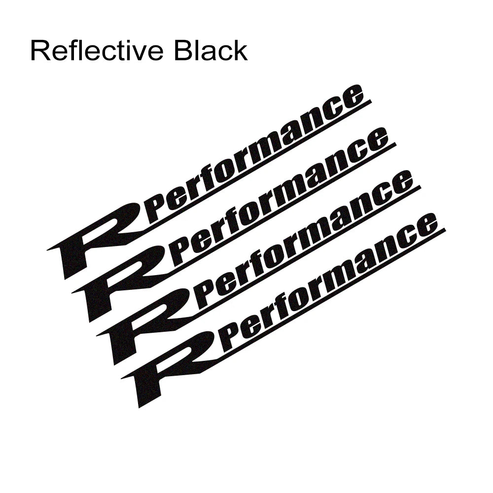 Reflective Car Wheel Stickers – Rim Hub Racing Style Vinyl Decals, Waterproof Auto Accessories - Reflective Silver / 1 Set