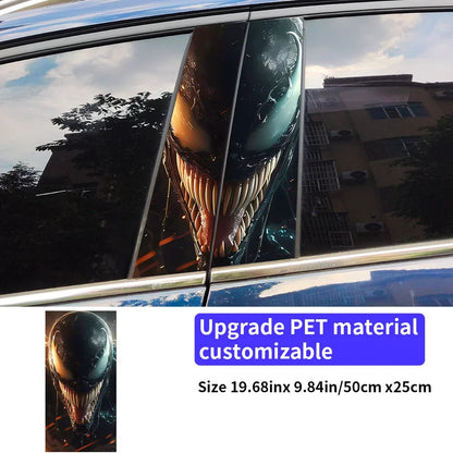 Venom Car Stickers – B-Pillar Center Column Vinyl Decals, Waterproof & Scratch-Proof - 1