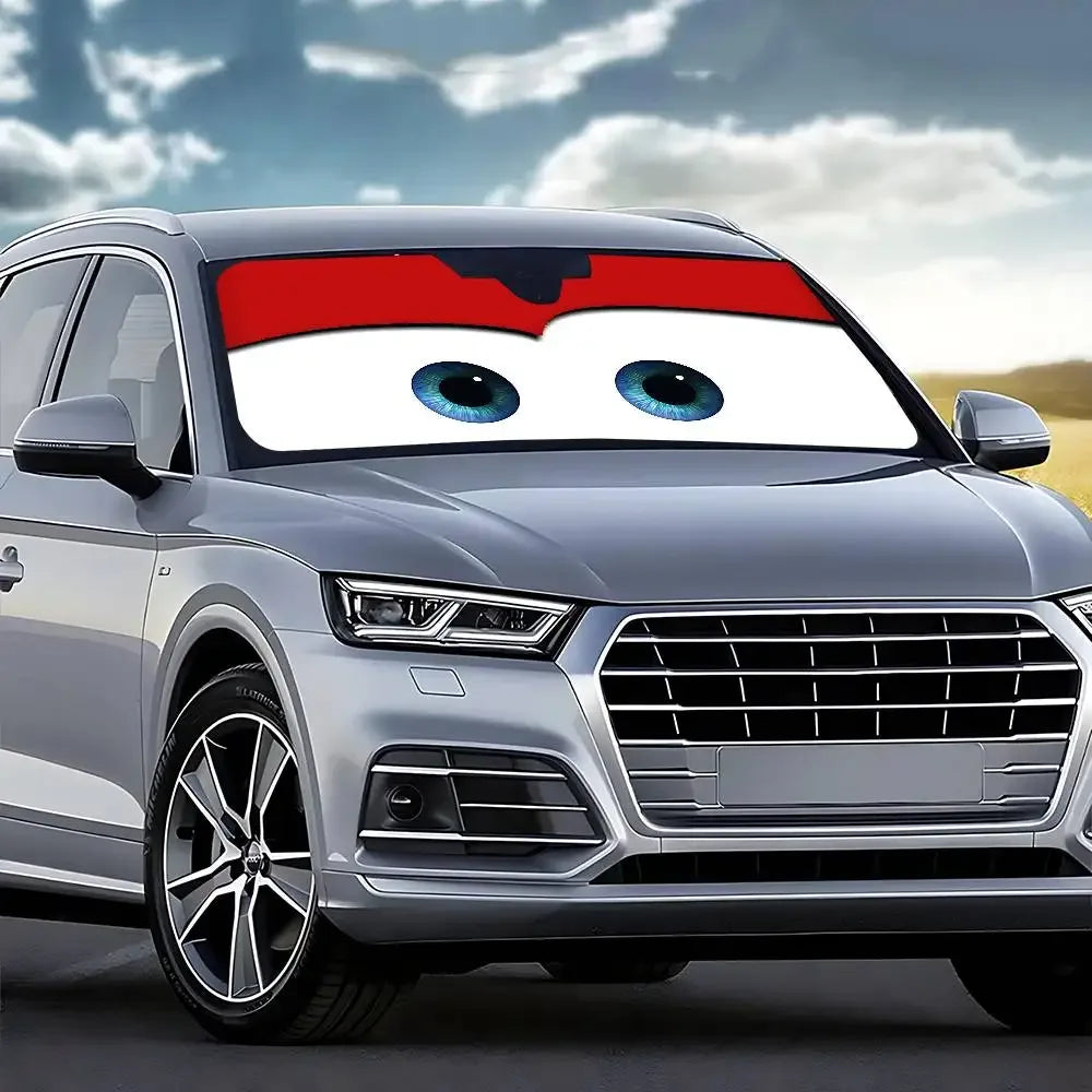 Lightning McQueen Car Windshield Sunshade UV Protection Cover - A