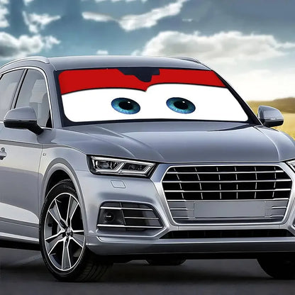 Lightning McQueen Car Windshield Sunshade UV Protection Cover - A