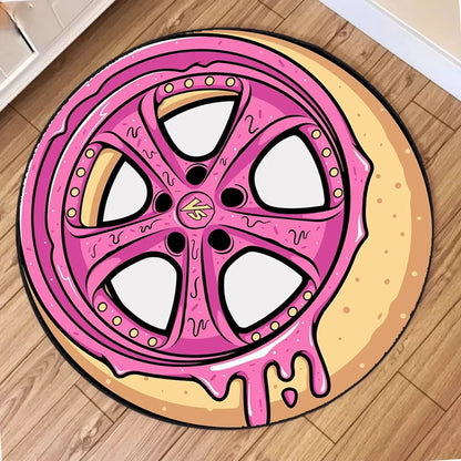 Strawberry Vanilla Donut Rug – Carpet for Living Room, Bedroom
