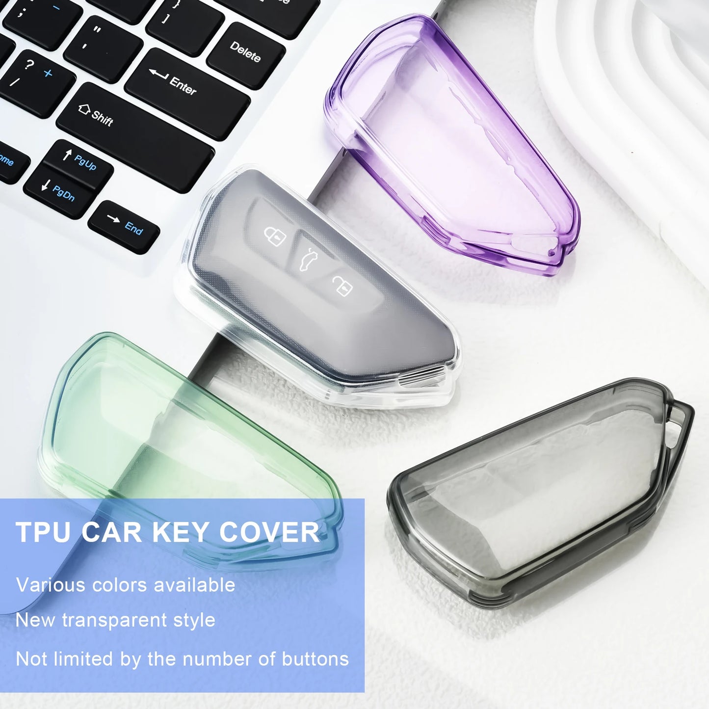 Volkswagen Golf 8 & Skoda Octavia Clear TPU Key Case