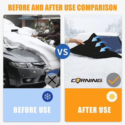 Car Hail Protector Half Cover | Outdoor Waterproof Sunshield & Dust Guard - 3 Layers CAR Thin