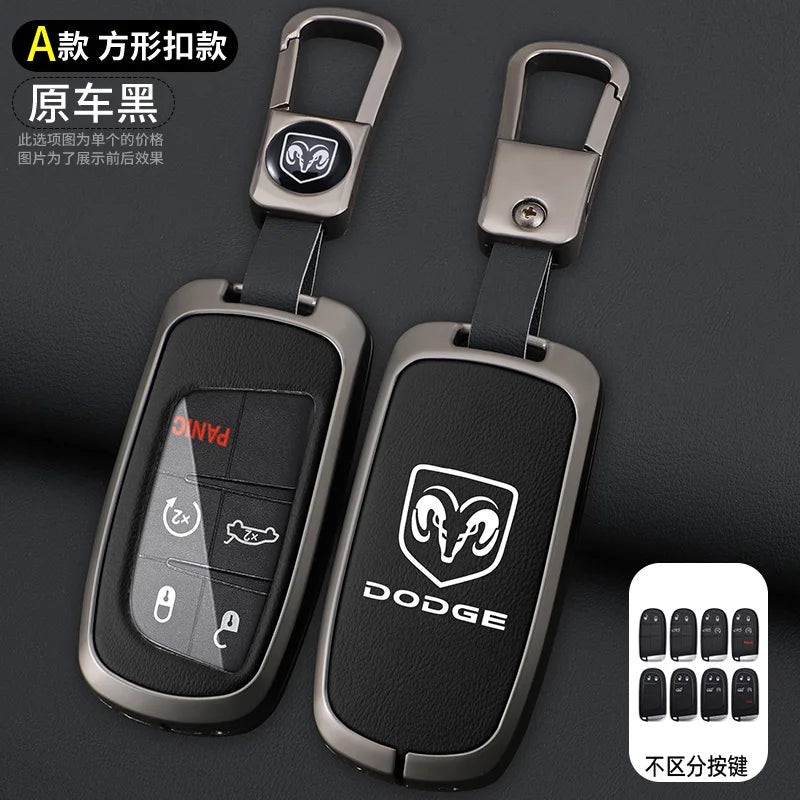 Dodge & RAM Leather Key Case - A-black keychain