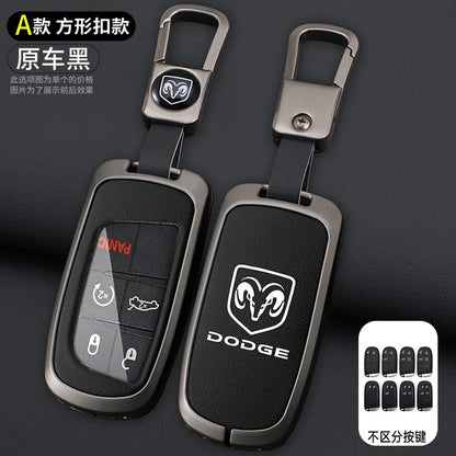 Dodge & RAM Leather Key Case - A-black keychain
