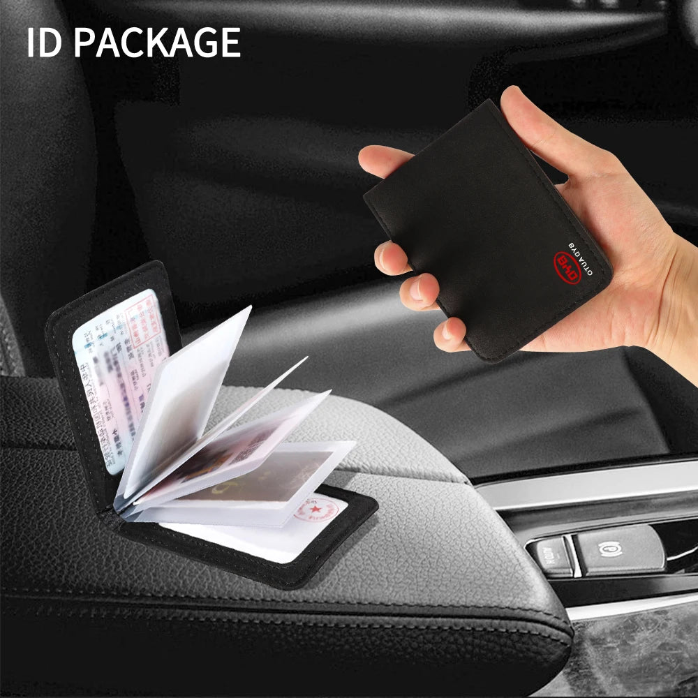 Suede-Style Driver Licence and Card Holder for BYD Models