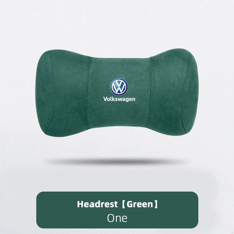 VW Suede Car Headrest Pillow