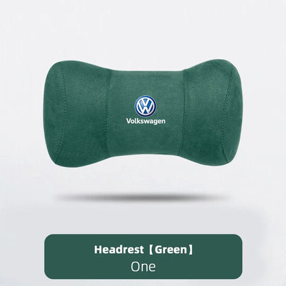 VW Suede Car Headrest Pillow