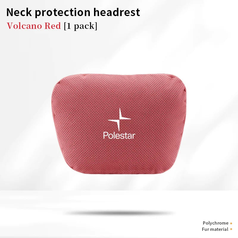 Polestar Car Headrest Neck & Lumbar Support Cushion - Red-Headrest