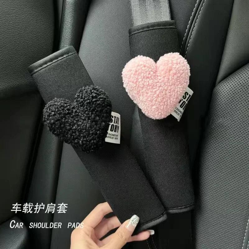 Love Heart Soft Seat Belt Cover Shoulder Pad Cushion