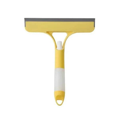 Glass Wiper with Spray – Window Cleaning Squeegee - White