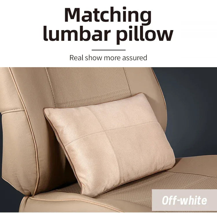 Maybach S-Class Breathable Soft Neck Headrest & Lumbar Support Pillow - Headrest Black