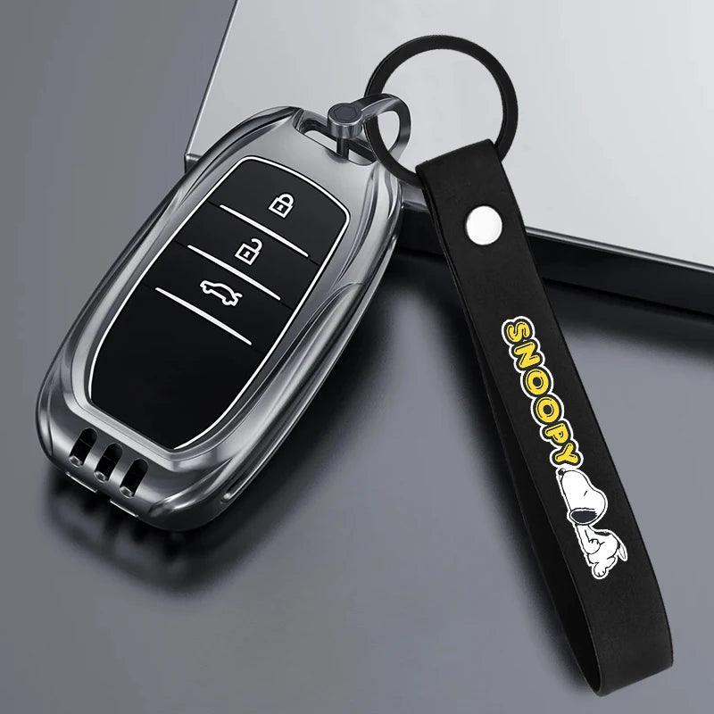 Snoopy Silicone Car Keychain - Cute Cartoon Key Ring Holder Strap