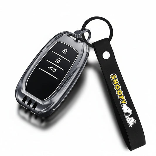 Snoopy Silicone Car Keychain - Cute Cartoon Key Ring Holder Strap