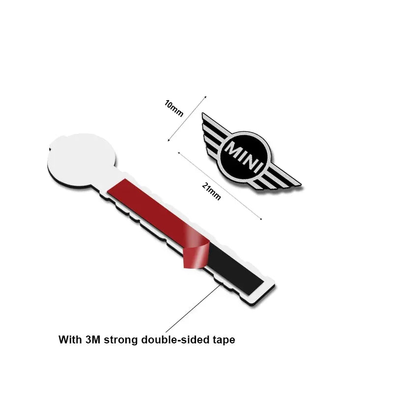 5Pcs/10Pcs Mini Aluminum Car Decorative Stickers For MINI Cooper R56 F56 R50 JCW Cabrio Aceman Countryman Clubman WORKS Roadster - 5pcs MINI