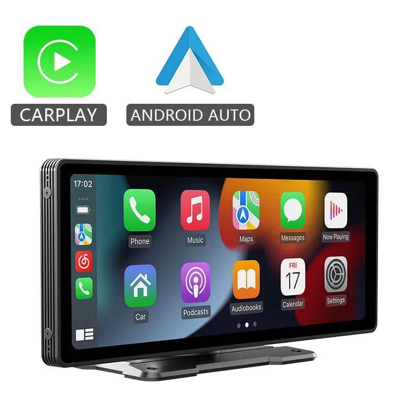 10.26" Universal Car Mirror Multimedia Player – Wireless CarPlay & Android Auto with Bluetooth, AUX, USB