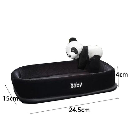 Panda Plush Car Armrest Storage Box Console Organizer Phone Holder
