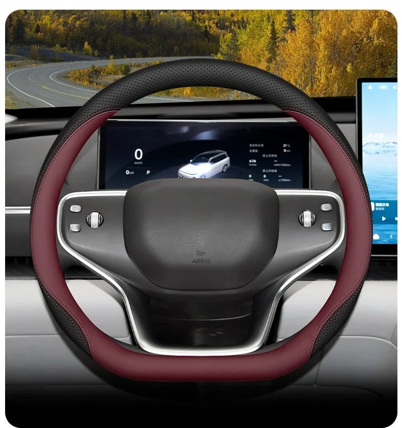Geely EX2 Nappa Leather Steering Wheel Cover – 34 cm