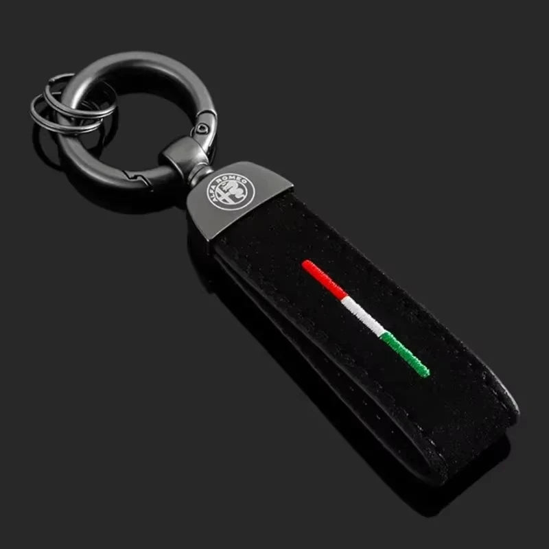 Alfa Romeo Car Keychain Leather Badge 159 Giulietta Mito Stelvio