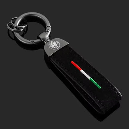 Alfa Romeo Car Keychain Leather Badge 159 Giulietta Mito Stelvio