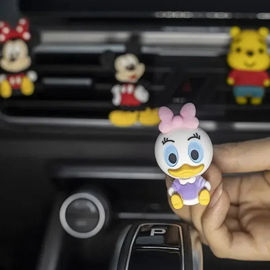 Disney Mickey Mouse & Duck & Winnie the Pooh Kawaii Style Car Air Freshener Clip - A