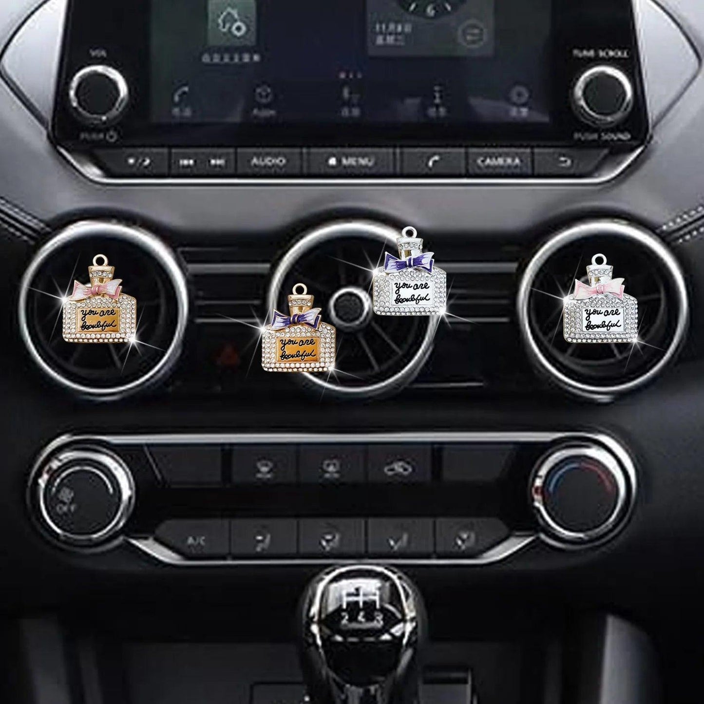 Diamond Bowknot Car Air Vent Perfume Clip Diffuser Auto Interior