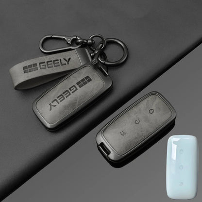 Metal Leather Car Key Case Cover for Geely Proton Vehicles