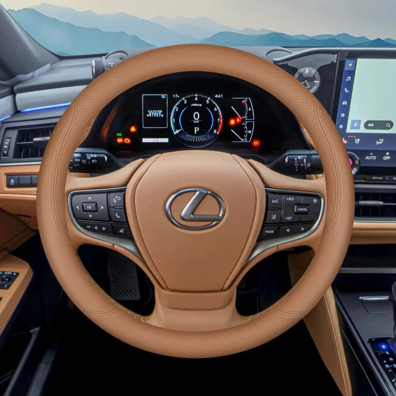 Lexus Nappa Leather Steering Wheel Cover - Akiyama Chestnut