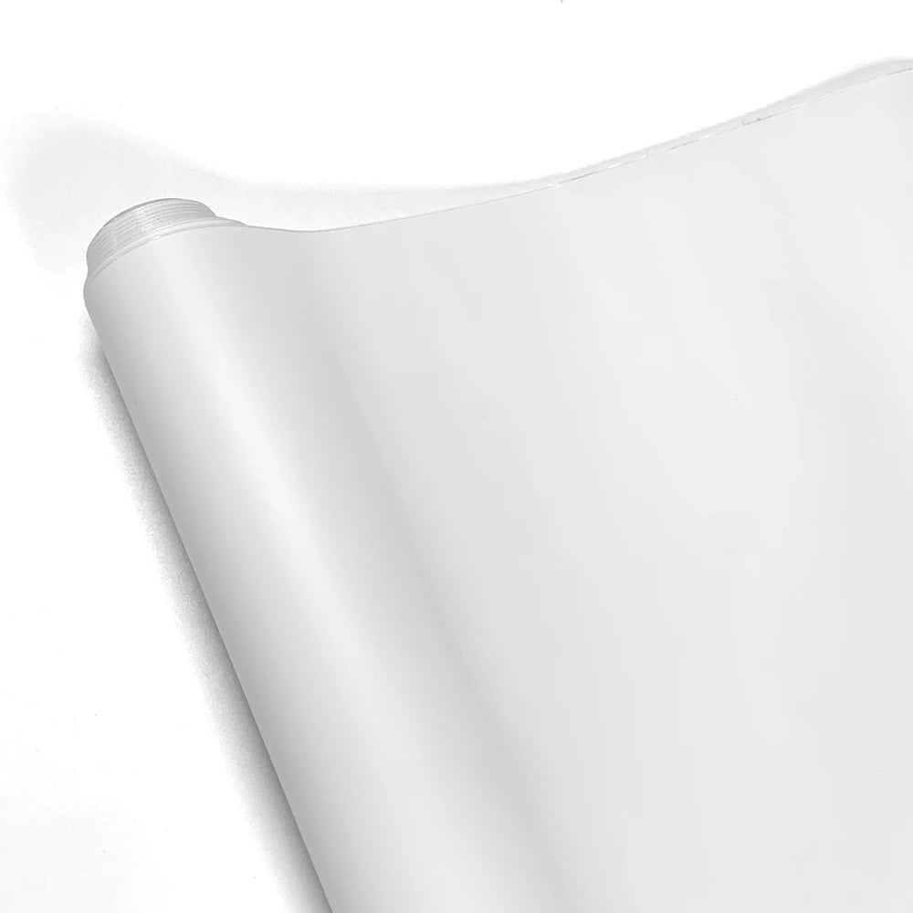 Matte White Vinyl Car Wrap Film — Self-Adhesive Waterproof Foil