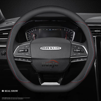 LDV Maxus Perforated Leather Steering Wheel Cover - D Shape / Two-Tone Line