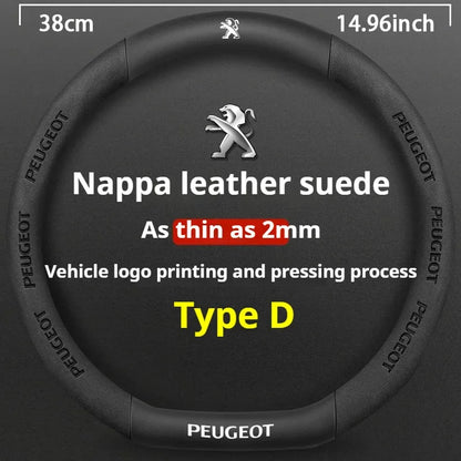Peugeot Leather Steering Wheel Cover - D Type Black D