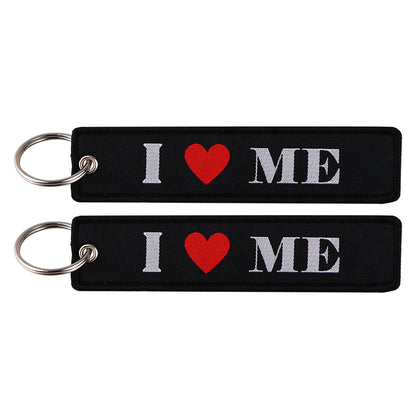 Embroidered Keys Tag Keychain - Personalized Key Identifier Fob