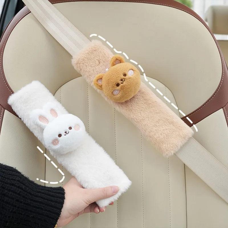2PCS Kids Seatbelt Shoulder Pads - Universal Cute Animal Car Covers