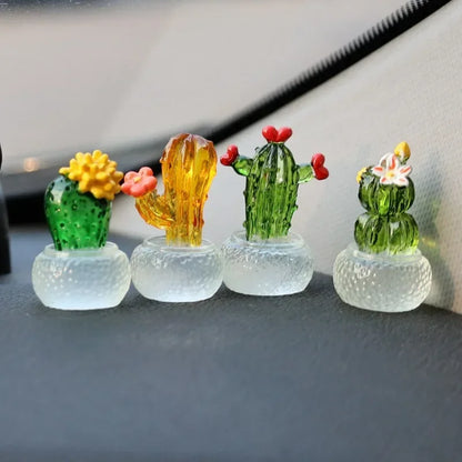 Mini Cactus Car Dashboard Ornament