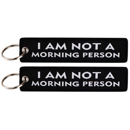 Embroidered Keys Tag Keychain - Personalized Key Identifier Fob
