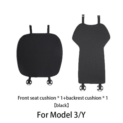 Tesla Ice Silk Seat Cushion | Model 3 & Y (2019–2025) Breathable Cover - T-M3Y-F01-white